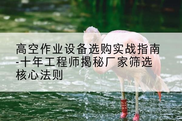 沙河剪叉式升降机厂家-高空作业设备选购实战指南-十年工程师揭秘厂家筛选核心法则